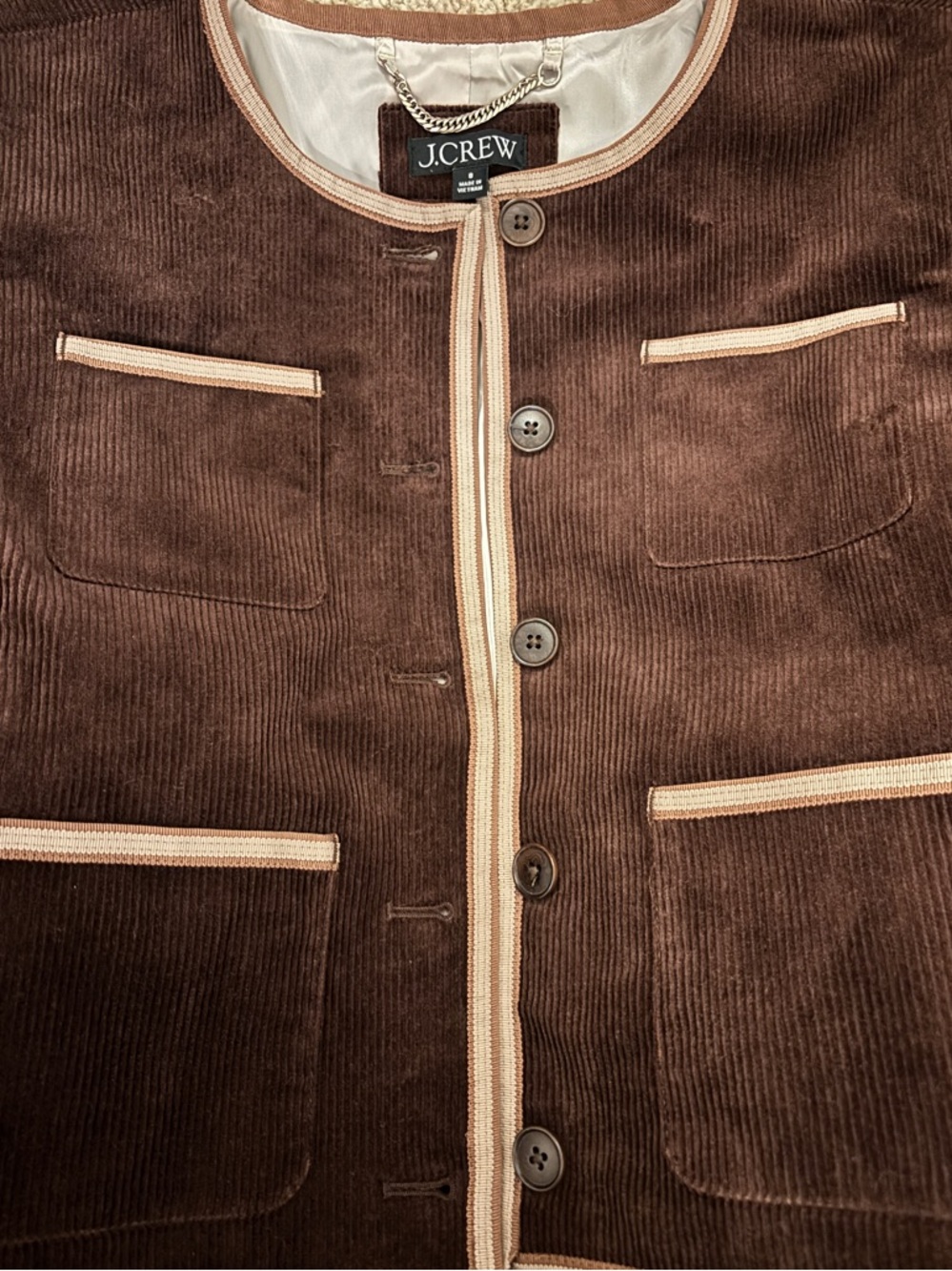 NWOT J. Crew Patch Pocket Lady Jacket French Press Brown Corduroy Jacket - Picture 2 of 11